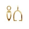 Gold Plated (24k) Open Leaf Bail(Gold 24k Plated Pendant Bails) -BlueStreak Crystal Shop Gold Plated 24k Open Leaf Bail