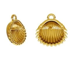 Gold Plated (24k) Shell Bail For Half Drilled 6mm(24k Gold Plated Jewellery Findings Bail For Pearl 5818 6mm)