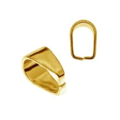 Gold Plated (24k) Simple Bail(Gold Plated 24k Pendant Simple Bail)