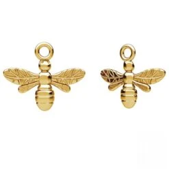 Gold Plated (24k) Sterling Silver Bee Charm(Gold Plated 24k Sterling Silver Bee Charm)
