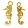 Gold Plated (24k) Sterling Silver Seahorse Charm(Gold Plated 24k Sterling Silver Seahorse Charm)