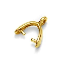 Gold Plated (24k) Stirrup Bail 11mm(Gold Plated 24k Pendant Stirrup Bail)