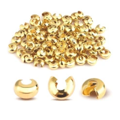 Gold Plated Crimp Covers(High Quality Gold Plated Crimps And Crimp Covers)