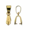 Gold Plated Pear Pinch Bail(Gold Plated Pendant Bails) 2 Gold Plated Pear Pinch Bail(Gold Plated Pendant Bails) -BlueStreak Crystal Shop Gold Plated Pear Pinch Bail