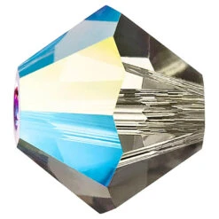 Preciosa Beads Bicone Black Diamond Glitter(Preciosa Bicone Beads Black Diamond Glitter)