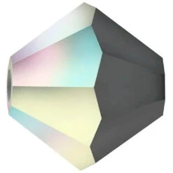 Preciosa Beads Bicone Black Diamond Matte AB(Preciosa Bicone Beads Black Diamond Matte Ab)