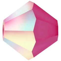 Preciosa Beads Bicone Fuchsia Matte AB(Preciosa Bicone Beads Fuchsia Matte Ab)