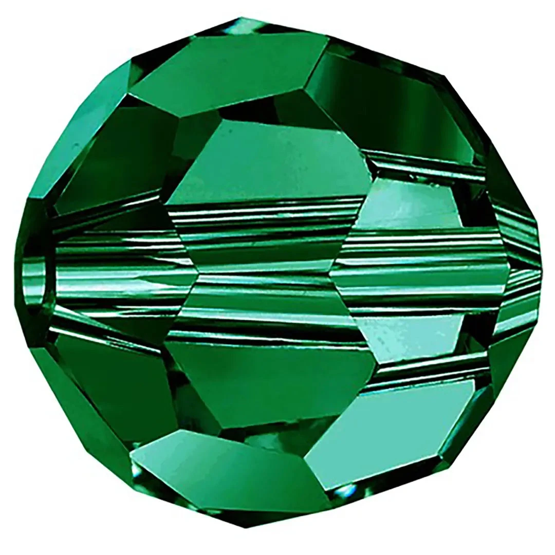 Preciosa Beads Round Emerald(Preciosa Round Beads Emerald) 3 Preciosa Beads Round Emerald(Preciosa Round Beads Emerald)