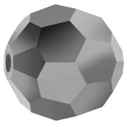 Preciosa Beads Round Jet Light Hematite(Preciosa Round Beads Jet Light Hematite)