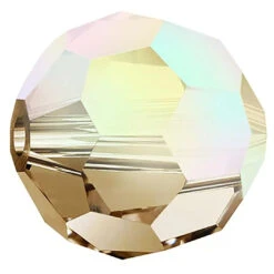 Preciosa Beads Round Light Colorado Topaz AB(Preciosa Round Beads Light Colorado Topaz Ab)