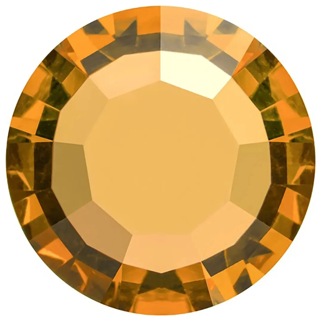 Preciosa Chatons Channel Round Stones Topaz UNFOILED(Preciosa Channel Chatons Topaz Unfoiled) 3 Preciosa Chatons Channel Round Stones Topaz UNFOILED(Preciosa Channel Chatons Topaz Unfoiled)