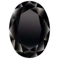 Preciosa Cubic Zirconia Oval Diamond Cut Black(Preciosa Cubic Zirconia Oval Diamond Cut Black)