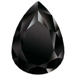 Preciosa Cubic Zirconia Pear Diamond Cut Black(Preciosa Cubic Zirconia Pear Diamond Cut Black)