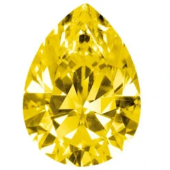 Preciosa Cubic Zirconia Pear Diamond Cut Gold(Preciosa Cubic Zirconia Pear Diamond Cut Gold)