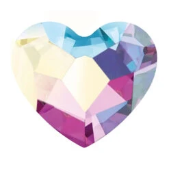Preciosa Flat Back Crystals Non Hotfix Heart (MAXIMA) Crystal AB(Preciosa Flatback Crystals Non Hotfix Heart Crystal Ab)