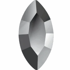 Preciosa Flat Back Crystals Non Hotfix Navette (MAXIMA) Jet Hematite UNFOILED(Preciosa Flatback Crystals Non Hotfix Navette Jet Hematite Unfoiled)