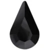 Preciosa Flat Back Crystals Non Hotfix Pear (MAXIMA) Jet UNFOILED(Preciosa Flatback Crystals Non Hotfix Pear Jet Unfoiled) -BlueStreak Crystal Shop Preciosa Hotfix Flat Back Crystals Pear MAXIMA Jet