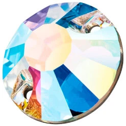 Preciosa Sew On Crystals Chaton Rose VIVA Crystal AB(Preciosa Sew On Chaton Rose Viva 2 Hole Crystal Ab)