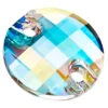 Preciosa Sew On Crystals Chessboard Circle Crystal AB(Preciosa Sew On Chessboard Circle 2 Hole Crystal Ab)