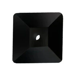 Preciosa Sew On Crystals Loch Square (301) Jet UNFOILED(Preciosa Sew On Loch Square 301 1 Hole Jet Unfoiled)