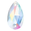 Preciosa Sew On Crystals Pear Crystal AB(Preciosa Sew On Pear 2 Hole Crystal Ab) -BlueStreak Crystal Shop Preciosa Sew On Crystals Pear Crystal AB