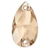 Preciosa Sew On Crystals Pear Crystal Honey(Preciosa Sew On Pear 2 Hole Crystal Honey)