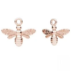 Rose Gold Plated (18k) Sterling Silver Bee Charm(Rose Gold Plated 18k Sterling Silver Bee Charm)
