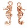 Rose Gold Plated (18k) Sterling Silver Seahorse Charm(Rose Gold Plated 18k Sterling Silver Seahorse Charm)