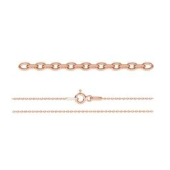 Rose Gold Plated (18k) Sterling Silver Trace Chain(18k Rose Gold Plated Sterling Silver Jewellery Findings Chain)