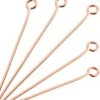Rose Gold Plated Eyepins(Rose Gold Plated Eyepins 2 Inch High Quality Jewellery Making Findings)