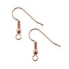 Rose Gold Plated Fish Hook Ear Wires(Rose Gold Plated Fish Hook Ear Wires With Ball Spring 20mm Jewellery Findings)