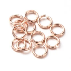 Rose Gold Plated Open Round Jump Rings(Rose Gold Plated Open Jump Rings 4mm 5mm High Quality Jewellery Findings)