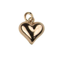 Rose Gold Plated Puffed Heart Charm(Rose Gold Plated Puffed Heart Charm)