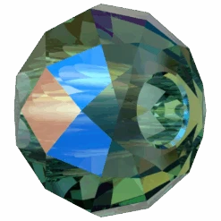 Swarovski Crystal Beads Briolette XL Hole (5042) Emerald Shimmer 2X(Swarovski 5042 Beads Briolette Large Hole Emerald Shimmer 2x) -BlueStreak Crystal Shop Serinity Crystal Beads Briolette XL Hole 5042 Emerald Shimmer 2X 2