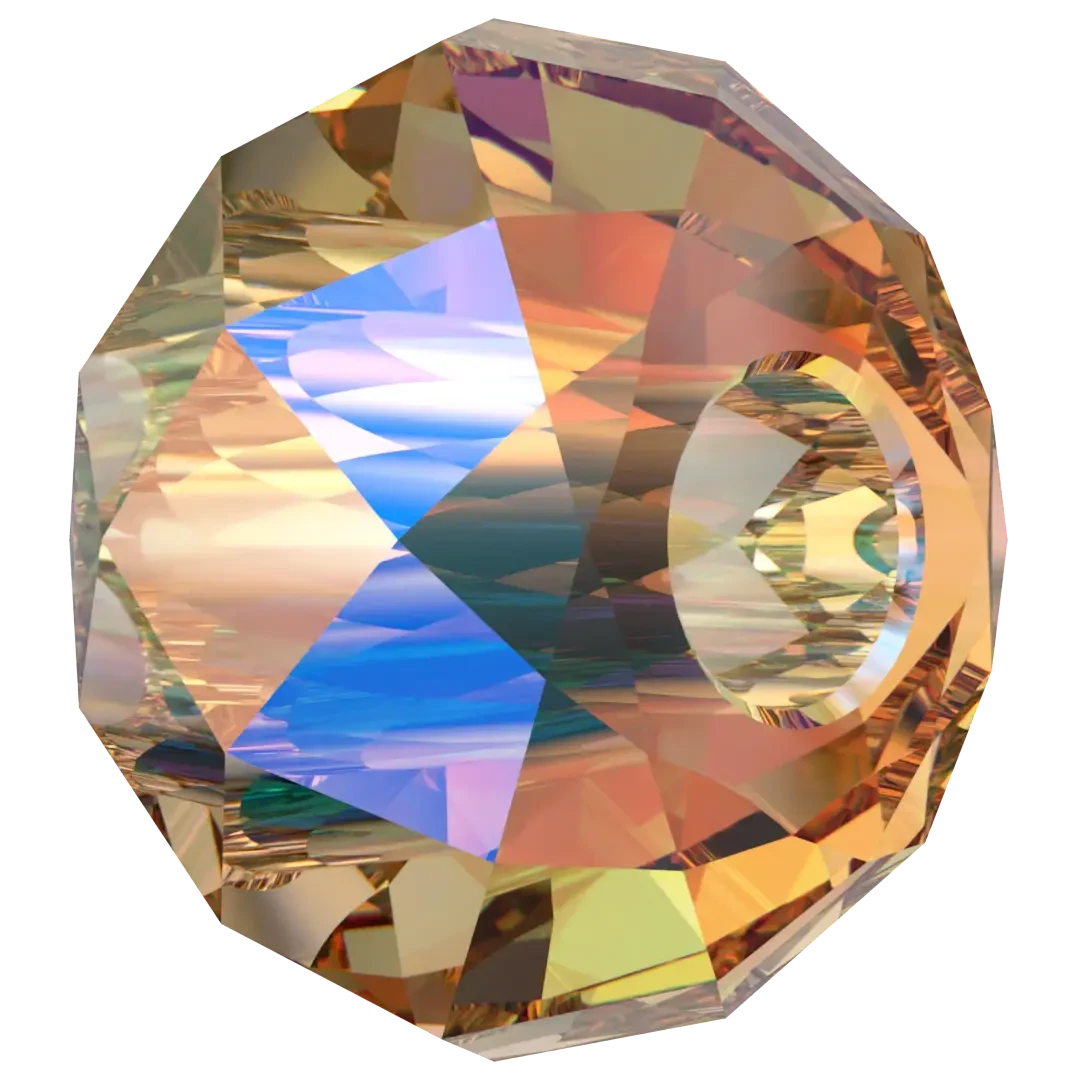 Swarovski Crystal Beads Briolette XL Hole (5042) Light Colorado Topaz Shimmer 2X(Swarovski 5042 Beads Briolette Large Hole Light Colorado Topaz Shimmer 2x) 4 Swarovski Crystal Beads Briolette XL Hole (5042) Light Colorado Topaz Shimmer 2X(Swarovski 5042 Beads Briolette Large Hole Light Colorado Topaz Shimmer 2x) - Image 2