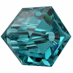 Swarovski Crystal Beads Cube (5601) Blue Zircon(Swarovski 5601 Beads Cube Blue Zircon) -BlueStreak Crystal Shop Serinity Crystal Beads Cube 5601 Blue Zircon 2