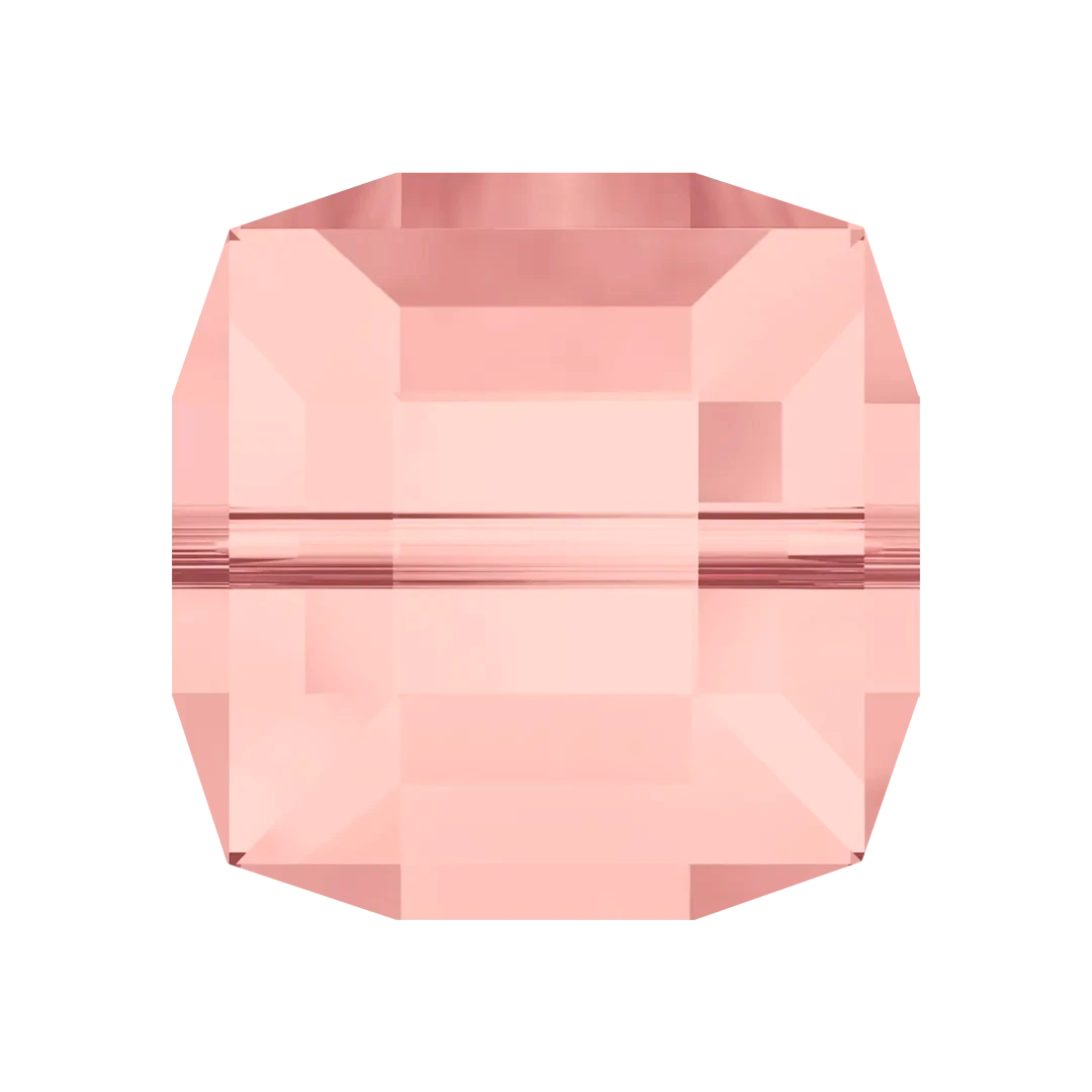 Swarovski Crystal Beads Cube (5601) Blush Rose(Swarovski 5601 Beads Cube Blush Rose) 3 Swarovski Crystal Beads Cube (5601) Blush Rose(Swarovski 5601 Beads Cube Blush Rose)