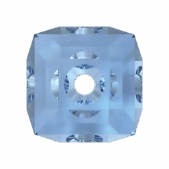 Swarovski Crystal Beads Cube (5601) Recreated Ice Blue(Swarovski Crystal Beads Cube 5601 Recreated Ice Blue) -BlueStreak Crystal Shop Serinity Crystal Beads Cube 5601 Cool Blue 3