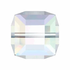Serinity Crystal Beads Cube (5601) Crystal AB B(Serinity 5601 Beads Cube Crystal Ab)