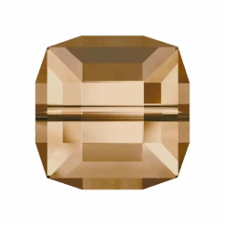 Swarovski Crystal Beads Cube (5601) Crystal Golden Shadow(Swarovski 5601 Beads Cube Crystal Golden Shadow)