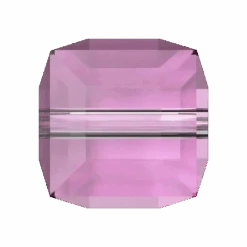 Swarovski Crystal Beads Cube (5601) Dark Rose(Swarovski Crystal Beads Cube 5601 Dark Rose)