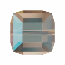 Swarovski Crystal Beads Cube (5601) Light Colorado Topaz Shimmer(Swarovski 5601 Beads Cube Light Colorado Topaz Shimmer)