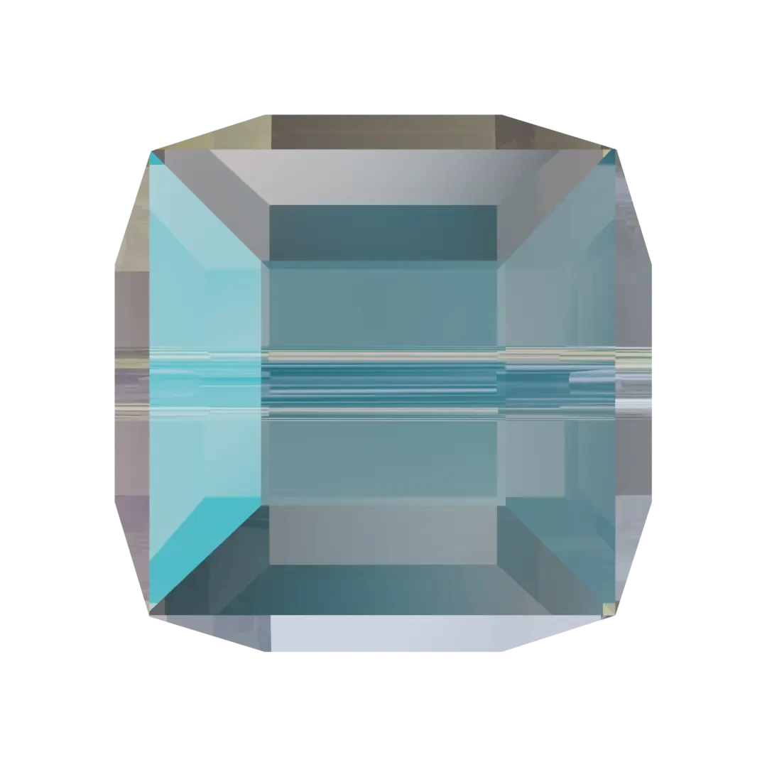 Swarovski Crystal Beads Cube (5601) Light Sapphire Shimmer(Swarovski 5601 Beads Cube Light Sapphire Shimmer) 3 Swarovski Crystal Beads Cube (5601) Light Sapphire Shimmer(Swarovski 5601 Beads Cube Light Sapphire Shimmer)