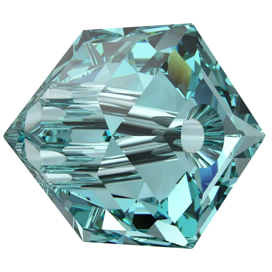 Swarovski Crystal Beads Cube (5601) Light Turquoise(Swarovski 5601 Beads Cube Light Turquoise) 4 Swarovski Crystal Beads Cube (5601) Light Turquoise(Swarovski 5601 Beads Cube Light Turquoise) - Image 2