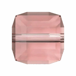 Swarovski Crystal Beads Cube (5601) Rose Peach(Swarovski 5601 Beads Cube Rose Peach)