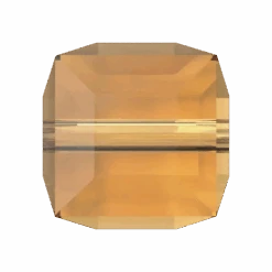 Swarovski Crystal Beads Cube (5601) Topaz(Swarovski 5601 Beads Cube Topaz)