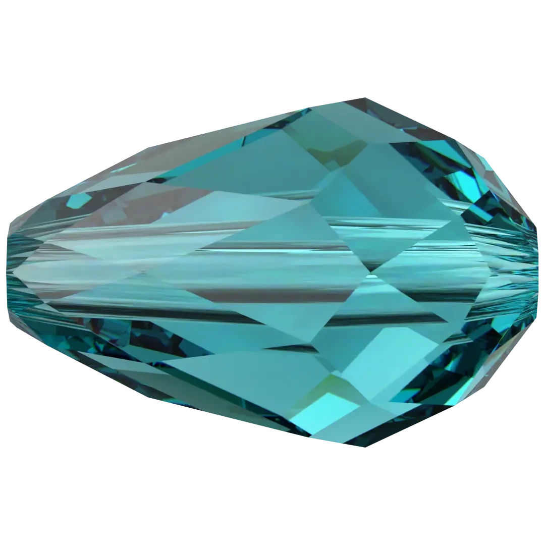 Swarovski Crystal Beads Drop (5500) Blue Zircon(Swarovski Crystal Beads Drop 5500 Blue Zircon) 3 Swarovski Crystal Beads Drop (5500) Blue Zircon(Swarovski Crystal Beads Drop 5500 Blue Zircon)