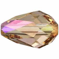 Swarovski Crystal Beads Drop (5500) Light Colorado Topaz Shimmer 2X(Swarovski 5500 Beads Pear Light Colorado Topaz Shimmer 2x)