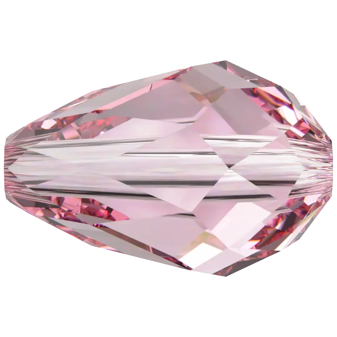 Swarovski Crystal Beads Drop (5500) Light Rose(Swarovski 5500 Beads Pear Light Rose) 3 Swarovski Crystal Beads Drop (5500) Light Rose(Swarovski 5500 Beads Pear Light Rose)