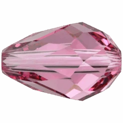 Swarovski Crystal Beads Drop (5500) Rose(Swarovski Crystal Beads Drop 5500 Rose)
